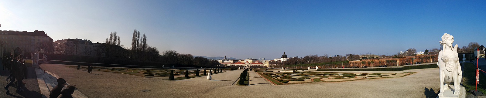 Wien · Oberes Belvedere · Panorama im März 2016